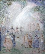 James Ensor Flowered Figures Norge oil painting reproduction